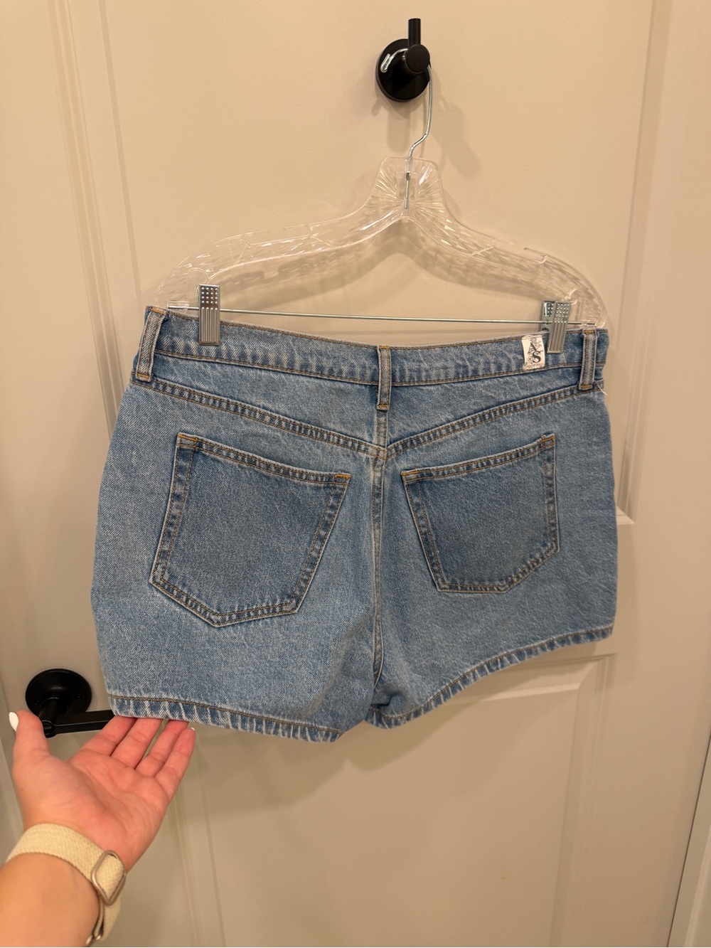 Altar'd State Light Blue Denim Wrap Skort Shorts - Picture 5 of 8